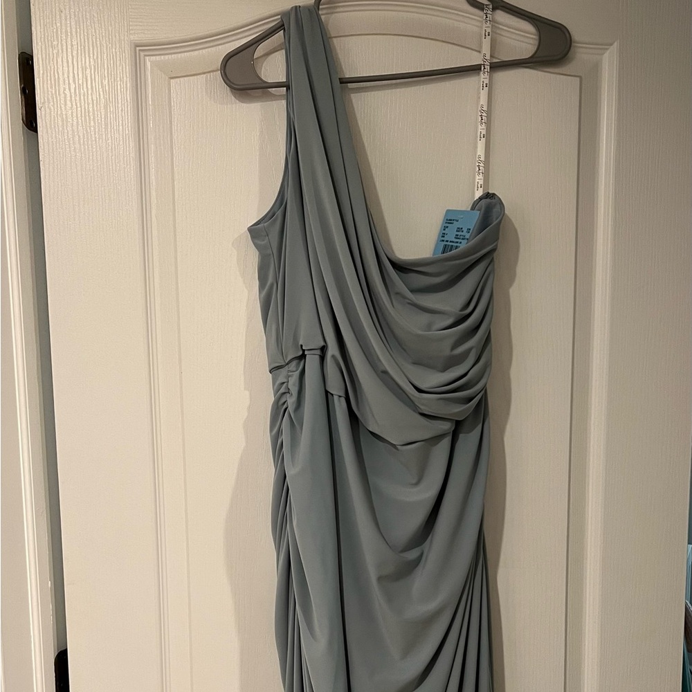 David’s Bridal bridesmaid dress dusty blue size 22